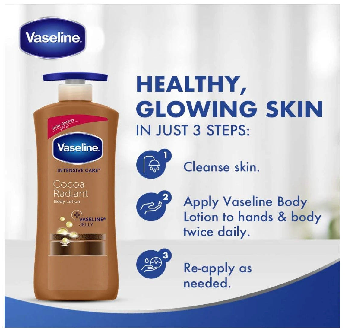 Vaseline Body Lotion Cocoa Radiant lotion 600ml with pump