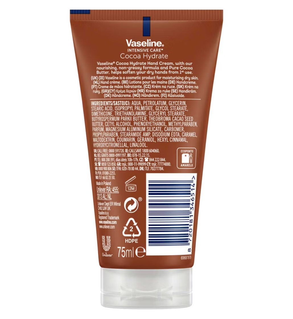 Vaseline Intensive Care kakavos drėkinamasis rankų kremas