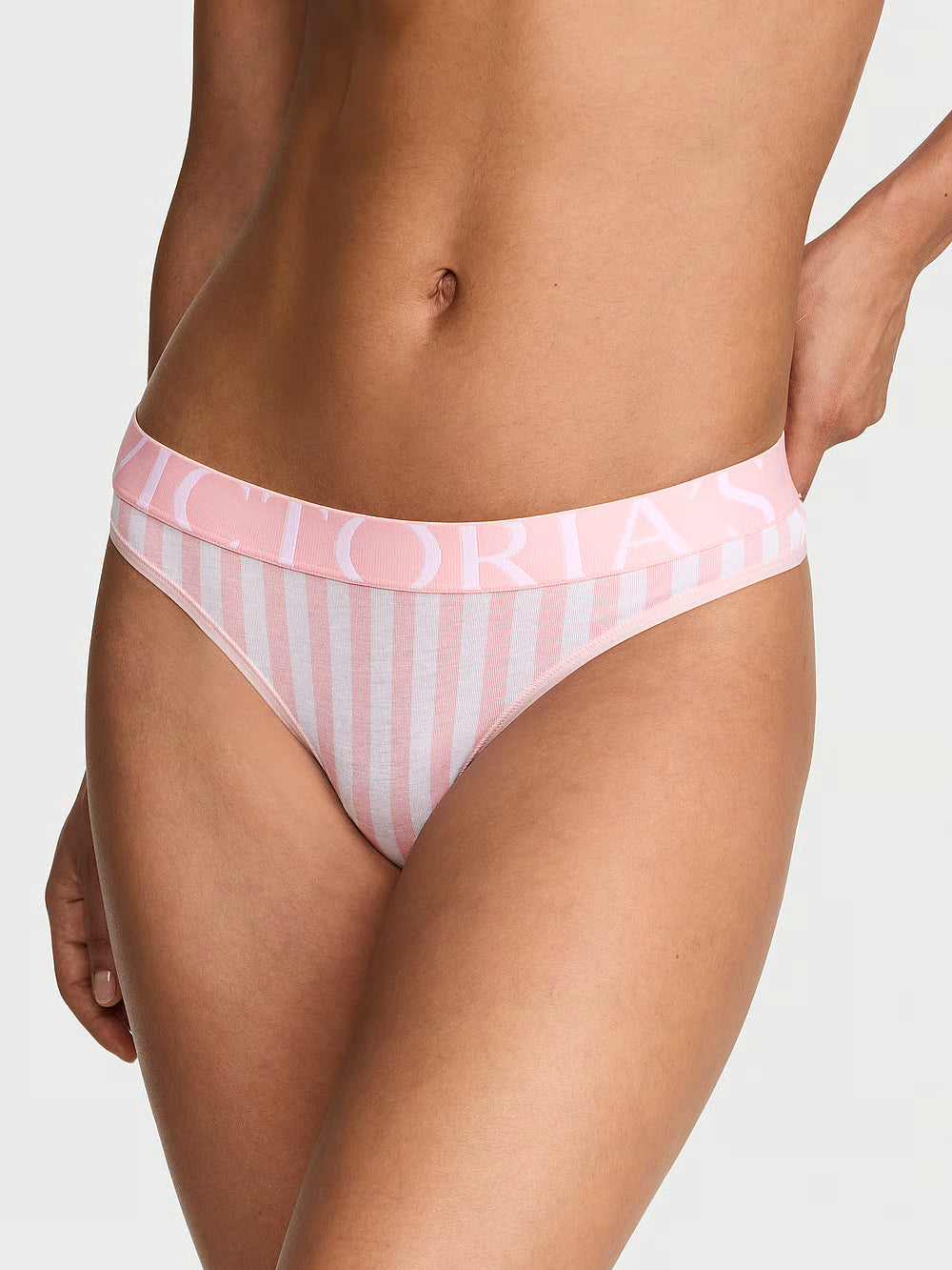 Victoria's Secret Exploded Logo Cotton Thong stringi