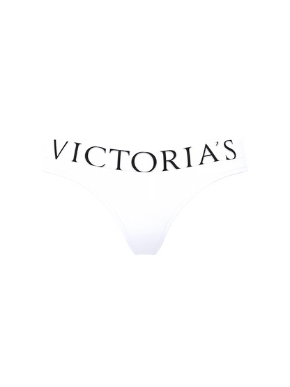 Victoria's Secret Exploded Logo Cotton Thong stringi