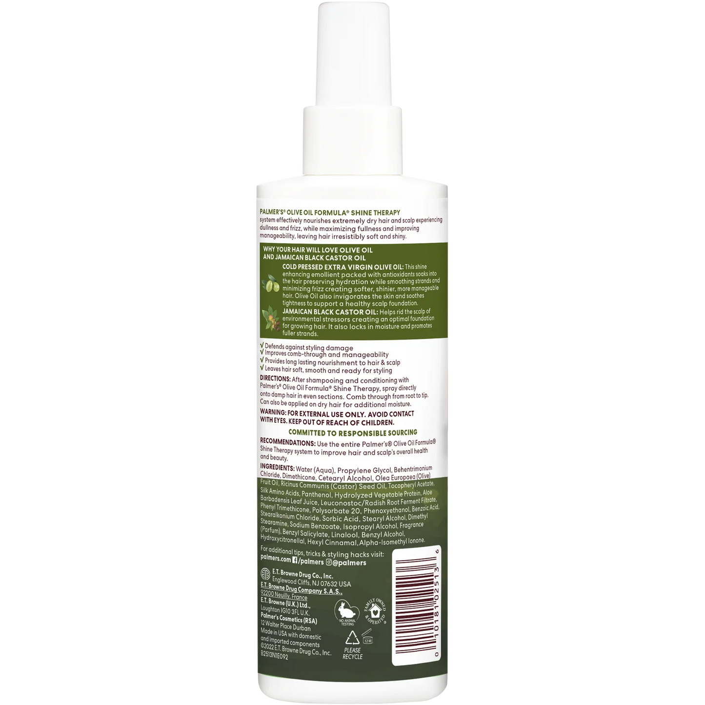 Palmer's Olive Oil shine therapy sausais kondicionieris