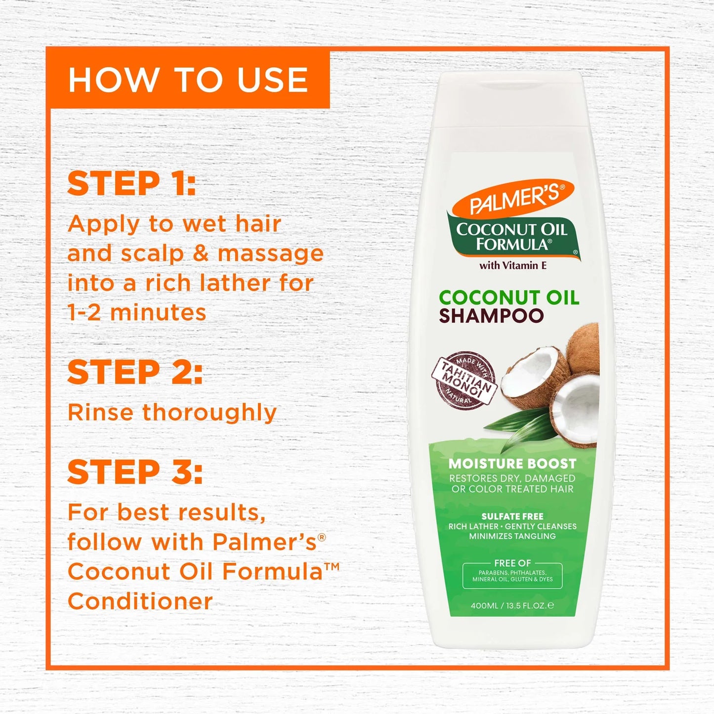 Palmer's Coconut Oil moisture boost šampūns