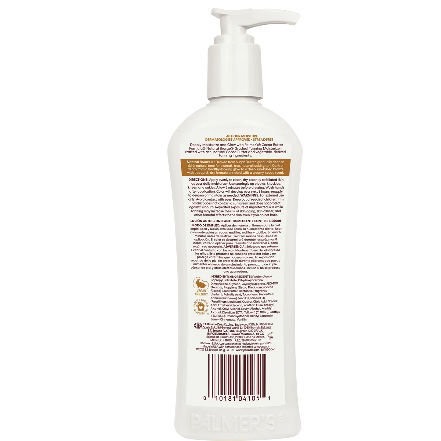 Palmer's Natural Bronze savaiminio įdegio drėkinamasis losjonas