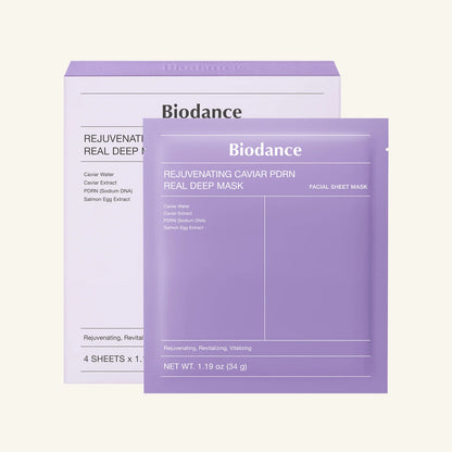 Biodance Rejuvenating Caviar PDRN Real Deep Mask hidrogēla sejas maska