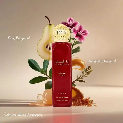 Ana Abiyedh Rouge All Over sprejs Lattafa