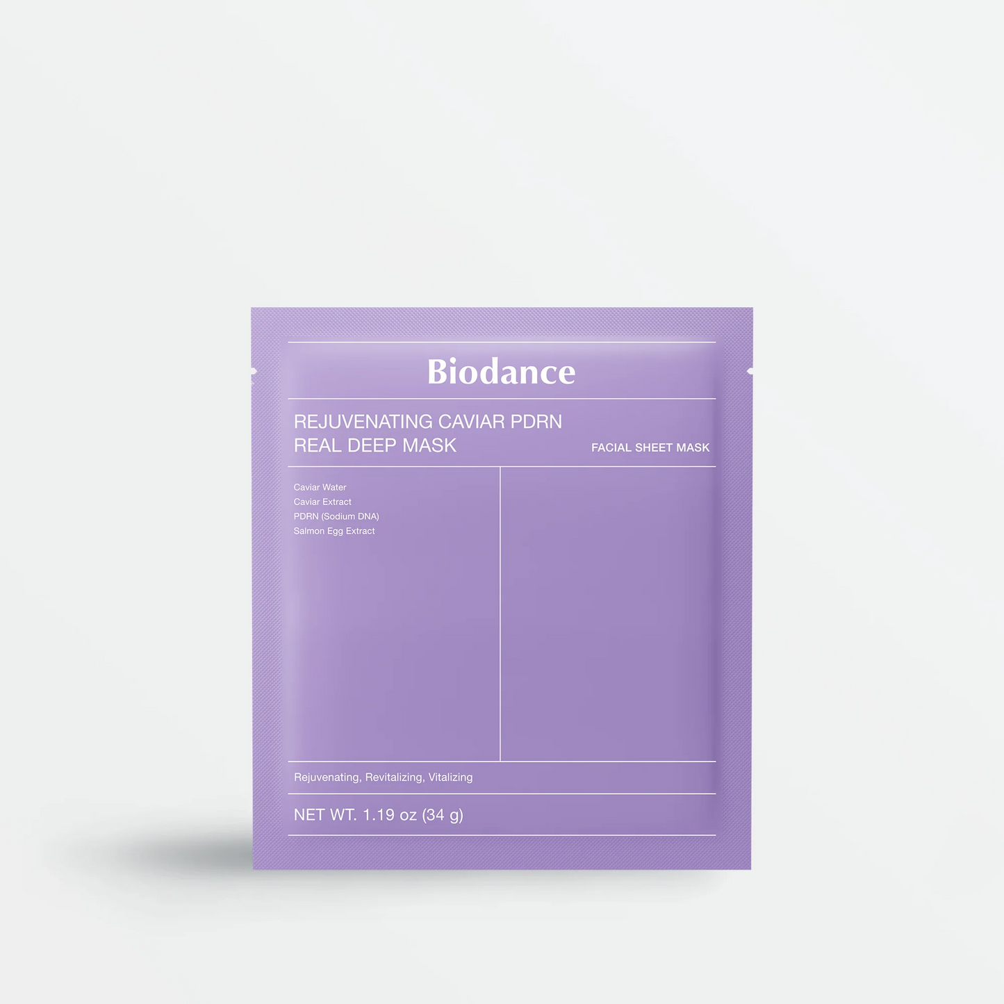 Biodance Rejuvenating Caviar PDRN Real Deep Mask hidrogēla sejas maska