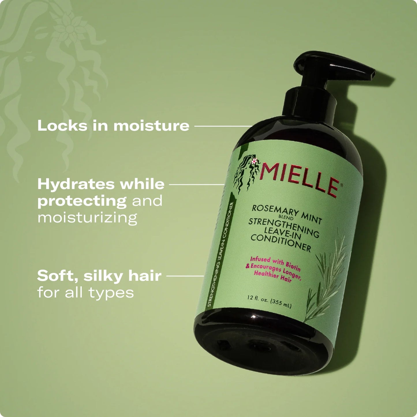 Mielle Rosemary Mint Strengthening Leave-In Conditioner sausais kondicionieris