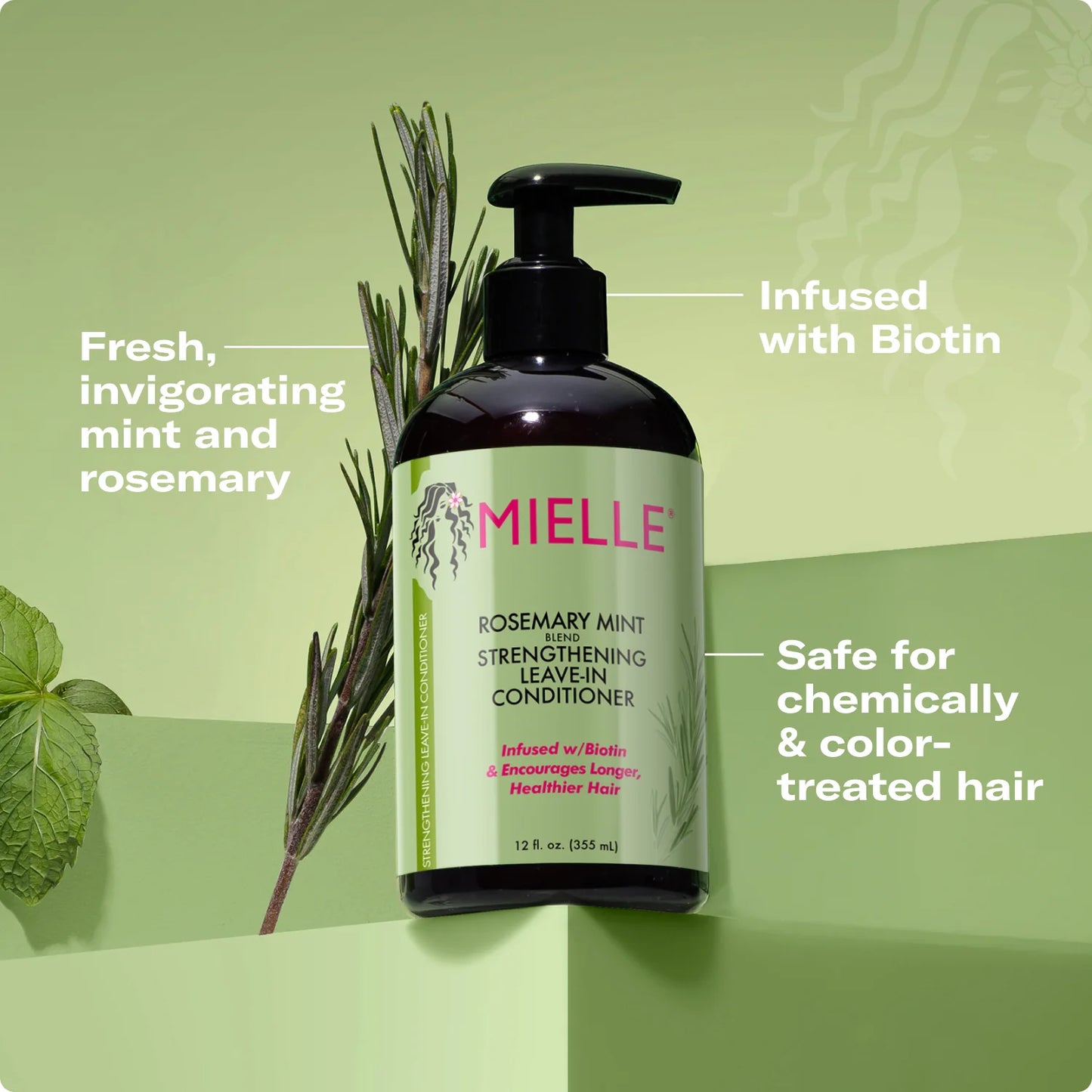 Mielle Rosemary Mint Strengthening Leave-In Conditioner sausais kondicionieris