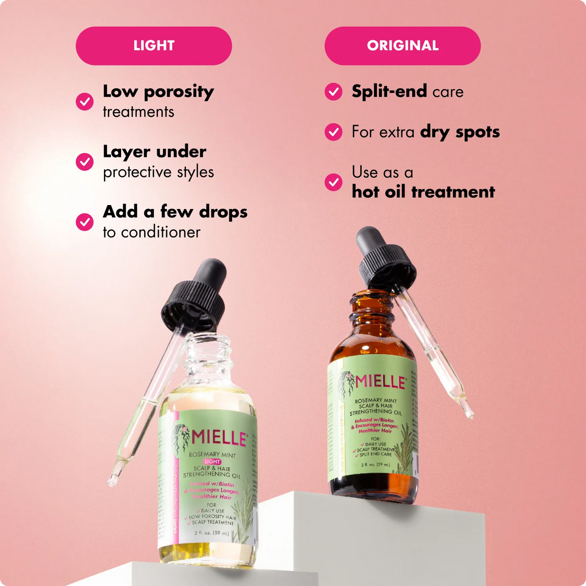 Mielle Rosemary Mint Light Scalp & Hair Strengthening Oil