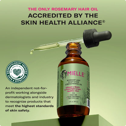 Rozmarīna un piparmētras viegla eļļa galvas ādai un matu stiprināšanai