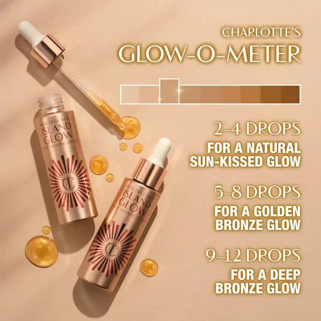 SKIN ISLAND GLOW paštonējošie pilieni ( 2 toņi ) – Charlotte Tilbury
