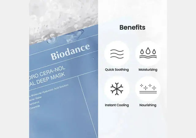 Biodance Hydro Cera-nol Real Deep Mask intensīvi mitrinoša hidrogēla sejas maska