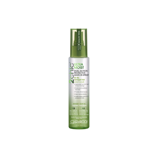Giovanni 2chic Ultra-Moist Dual-Action Protective Leave-In Spray - Drėkinamasis plaukų purškiklis su apsauga nuo karščio
