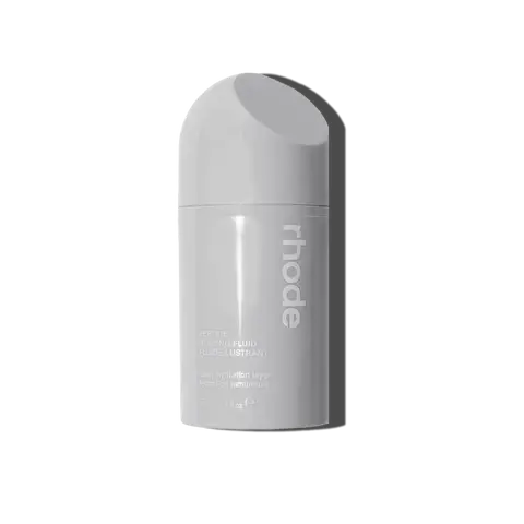 Peptide Glazing Fluid lightweight hydrating gel serum by Rhode - fast-absorbing with peptides for dewy glazed skin effect