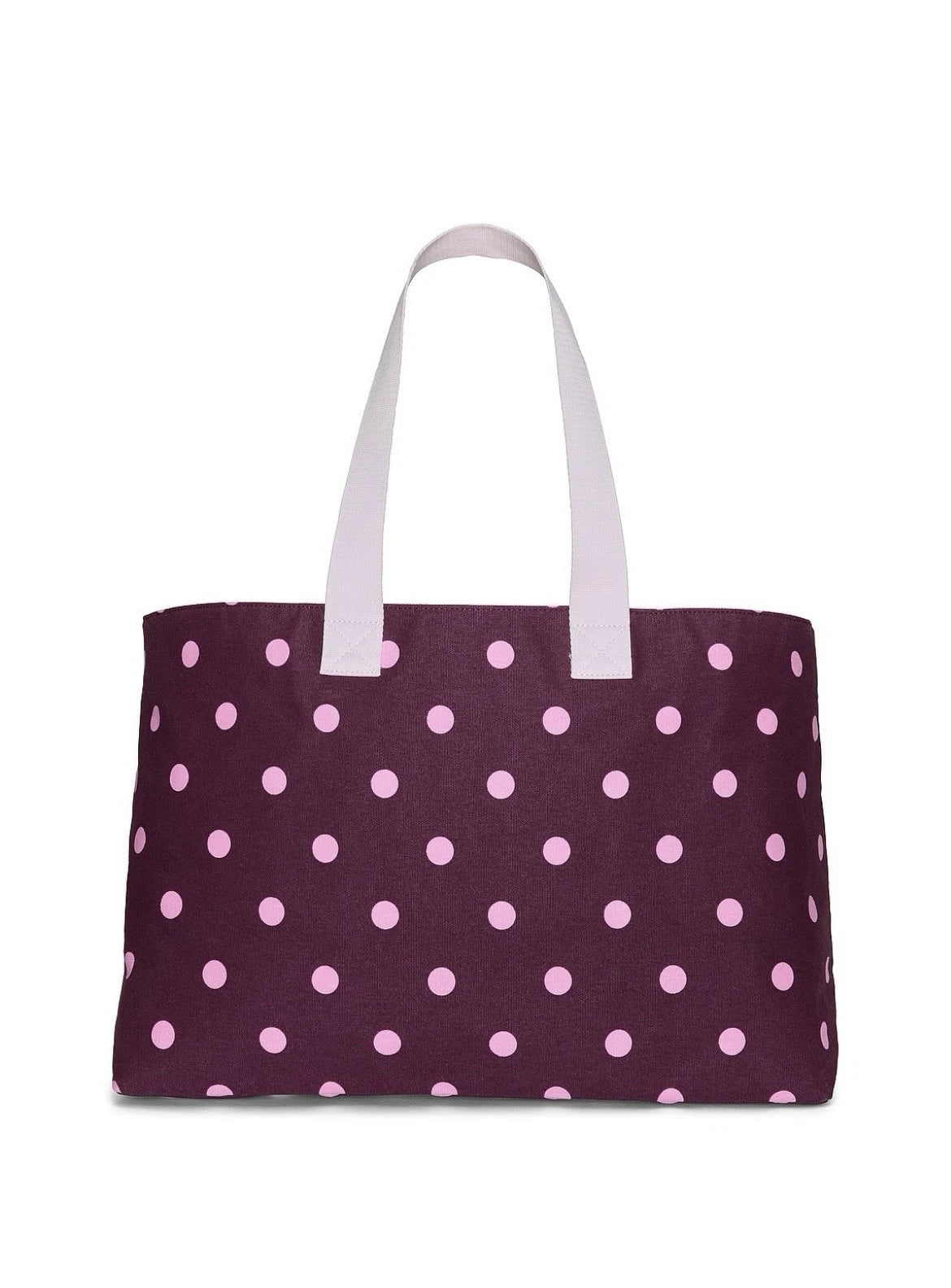 Victoria’s Secret PINK Canvas Polka Dot Tote Bag & Wristlet Pouch Set
